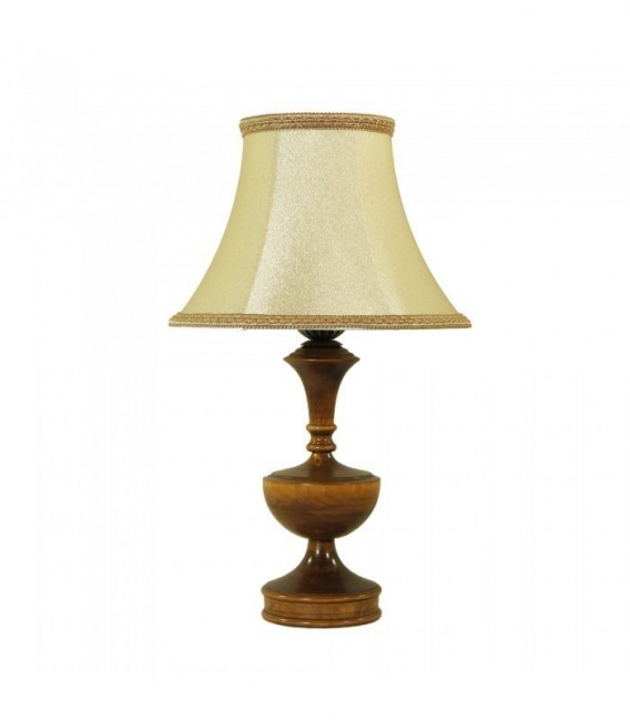 Настольная лампа Neoretro НБ03.КЛ9 ретро светильник с деревянной ножкой и абажуром