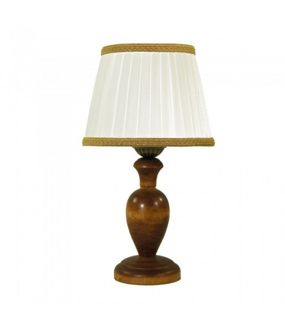 Настольная лампа Neoretro НБ12.КНЛ22 — ретро светильник с деревянной ножкой и абажуром