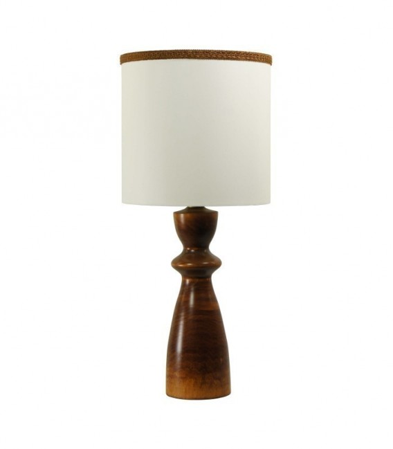 Настольная лампа Neoretro НБ01.Ц25 ретро с деревянной ножкой и абажуром ручной работы