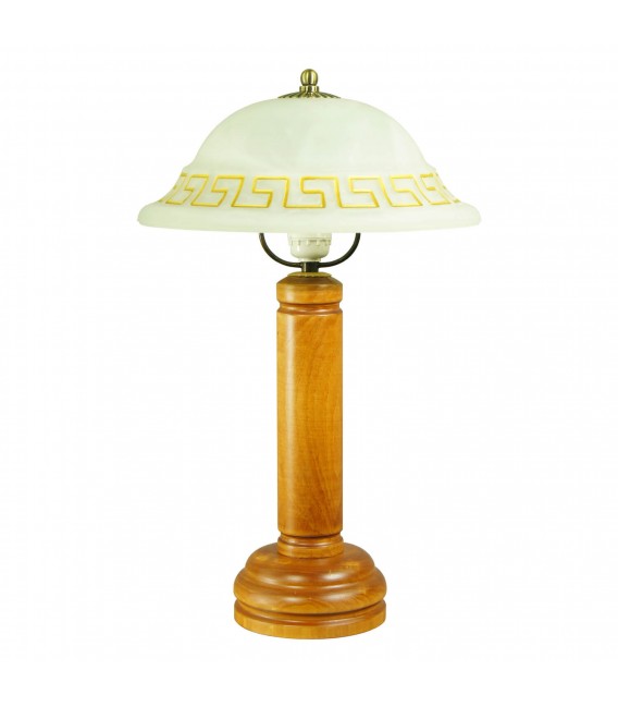 Настольная лампа Neoretro НБ10.МС2с деревянной ножкой и плафоном из стекла