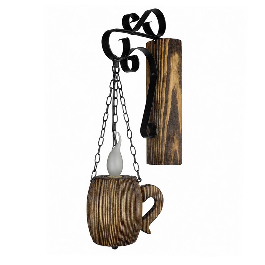 Настенный светильник (бра) Тарьсма Кружка ретро из дерева ручной работы